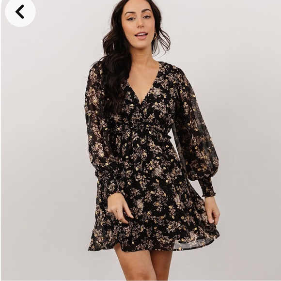 Baltic born borealis black multi floral dress size medium - Picture 1 of 8